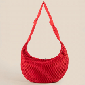 Textured Mesh Knot Shoulder Bag