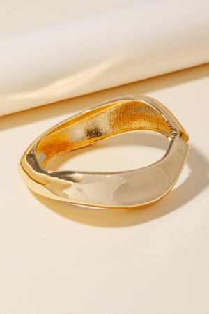 Large Wavy Bangle Bracelet