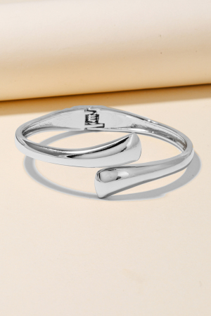 Wrapped Hinged Bangle Bracelet
