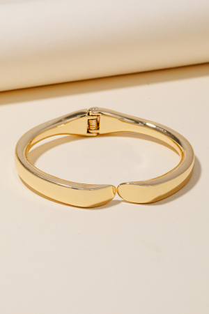 Metallic Hinged Fashion Bangle Bracelet