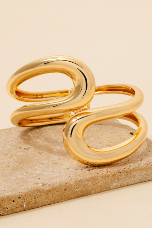 Looped Wire Hinge Bangle Bracelet