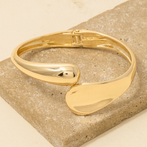Thin Wrapped Hinged Cuff Bracelet