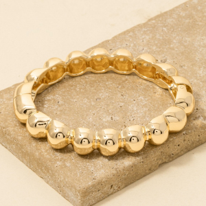 Metallic Ball Bead Bangle Bracelet
