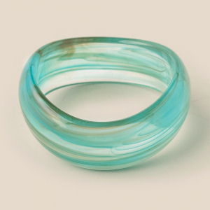 Transparent Resin Bangle Bracelet