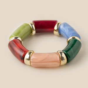Resin Cylinder Block Bracelet