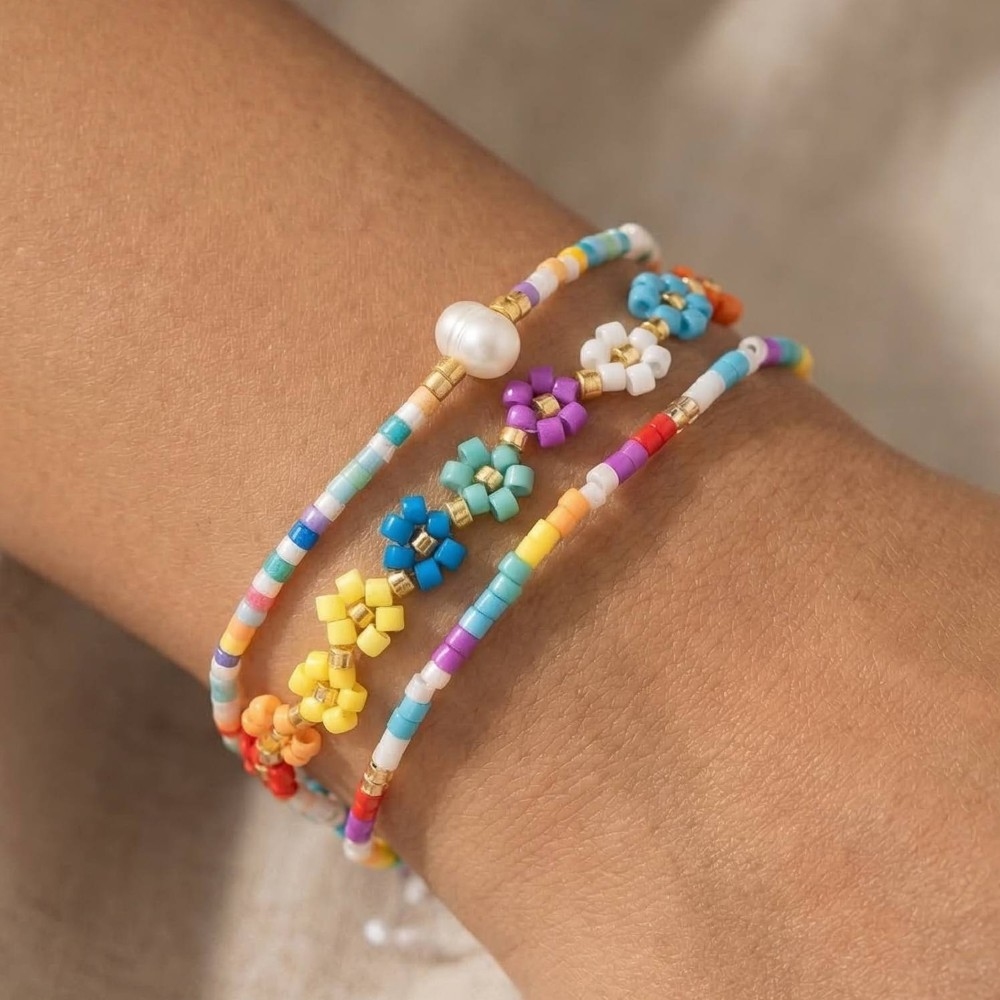 Assorted Seed Beaded Bracelets Set