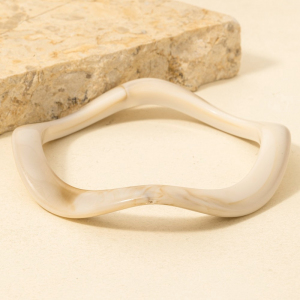 Wavy Resin Tube Bangle Bracelet