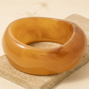 Large Marble Resin Bangle Bracelet