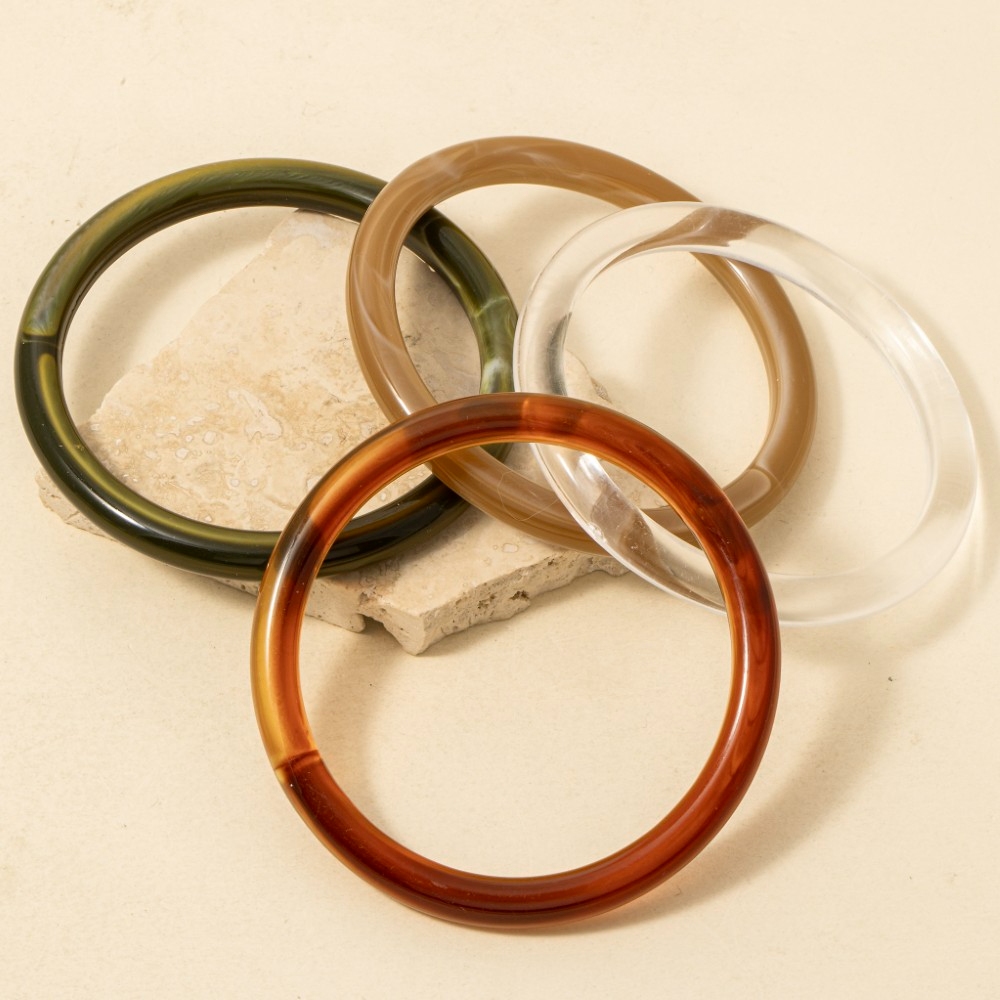 Resin Tube Bangle Bracelet