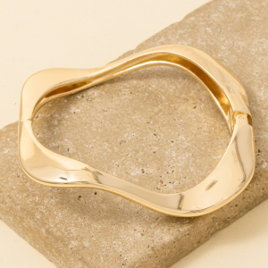 Wavy Hinge Bangle Bracelet