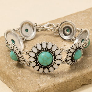 Flower Concho Chain Bracelet