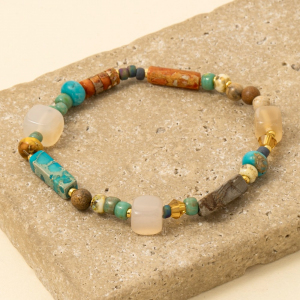 Multi Color Mixed Beads Stretch Bracelet