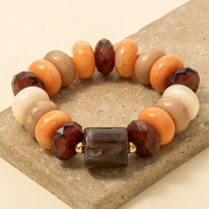 Mixed Marble Resin Beads Bracelet