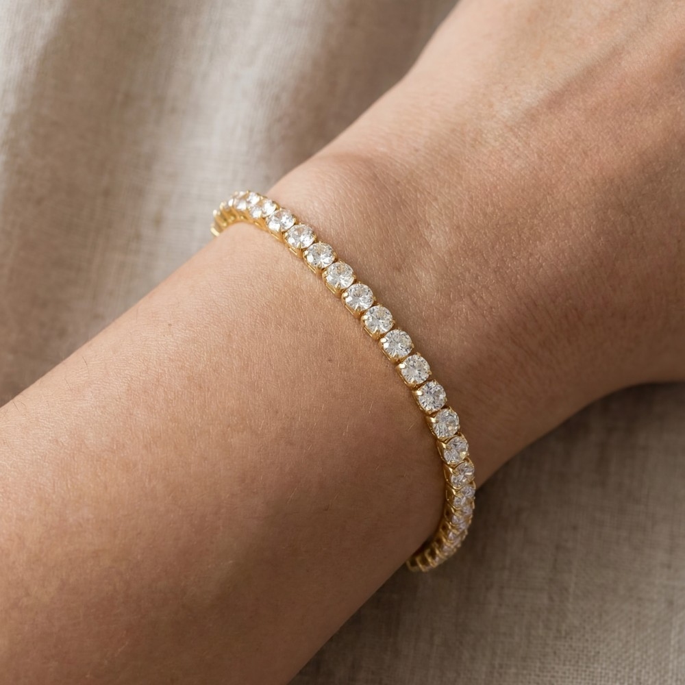 Cz Chain Link Bracelet