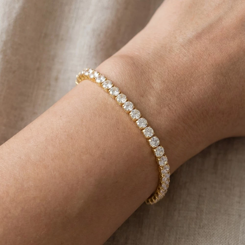 Cz Chain Link Bracelet