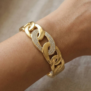 Stainless Steel Chain Pattern Bracelet