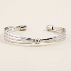Knotted Multi Strand Wire Cuff Bracelet