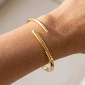 Sleek Bypass Wrap Cuff Bracelet