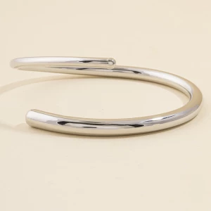 Sleek Bypass Wrap Cuff Bracelet