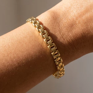 Watch Link Row Hinged Bangle Bracelet