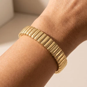 Ribbed Flex Watch Band Stretch Bracelet