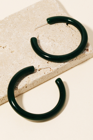 Acetate Tube Hoop Earrings