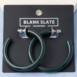 Translucent Tube Open Hoop Earrings
