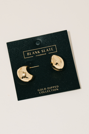 Gold Dipped Mini Dome Hoop Earrings