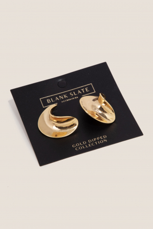 Metallic Wave Hoop Earrings