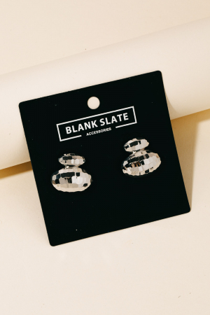 Gold Dipped Disco Oval Earrings