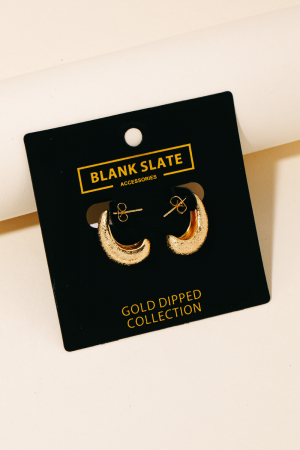 Gold Dipped Half Hoop Earrings