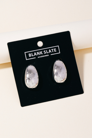 Gold Dipped Studded Teardrop Earrings