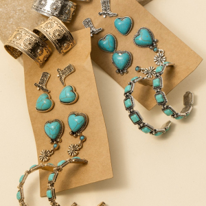 Five Pair Assorted Western Earring Set