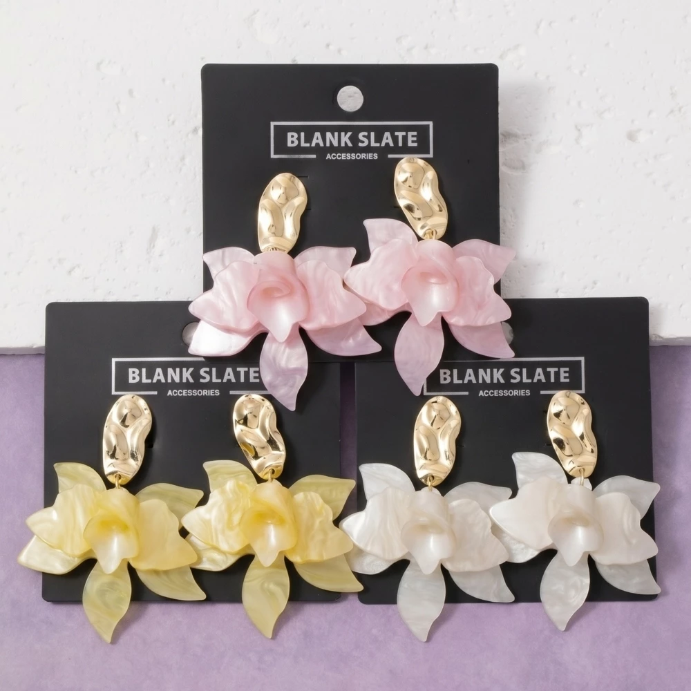 Flower Petals Drop Earrings