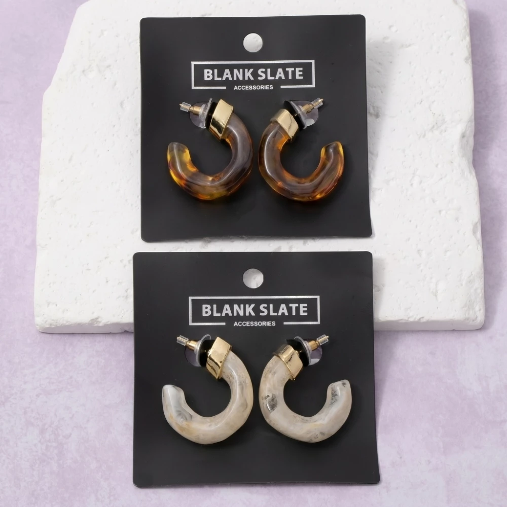 Small Resin Hoop Earrings