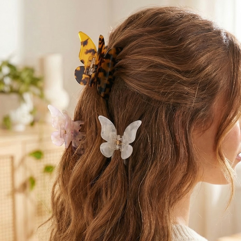 Three Piece Butterfly Hair Claw Set