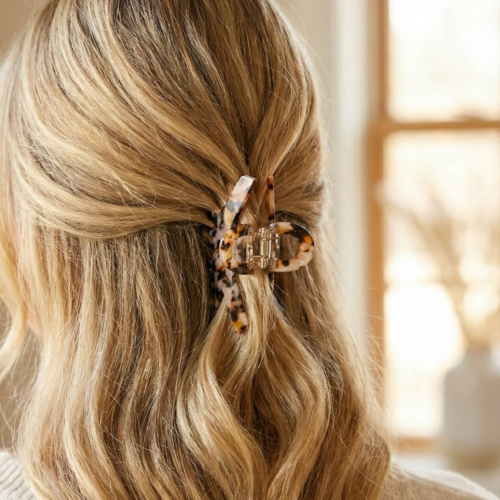 Acetate Bow Hair Claw Set