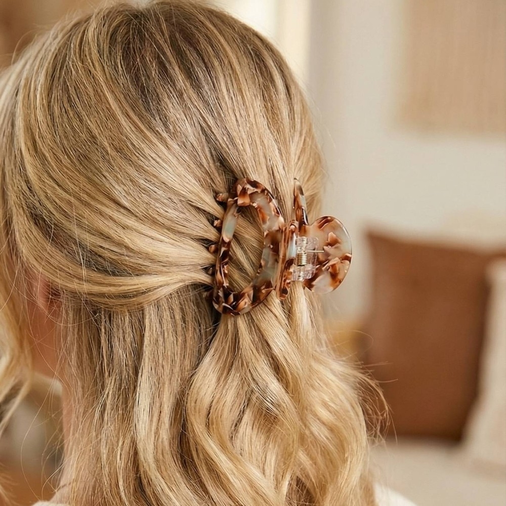 Oval Cutout Acetate Hair Claw Set