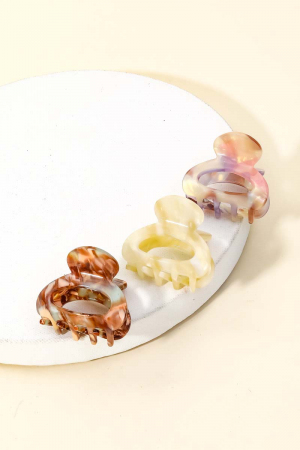 Oval Cutout Acetate Hair Claw Set