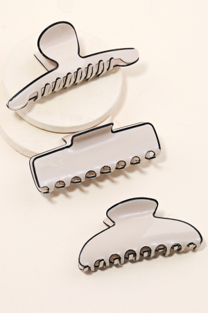 Three Piece Jaw Hair Clip Set
