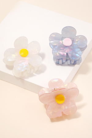 Flower Acetate Jaw Hair Clip Set