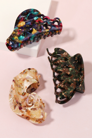 Three Piece Assorted Hair Clip Set