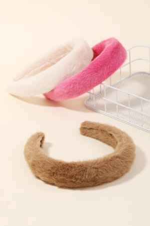 Three Piece Fur Headband