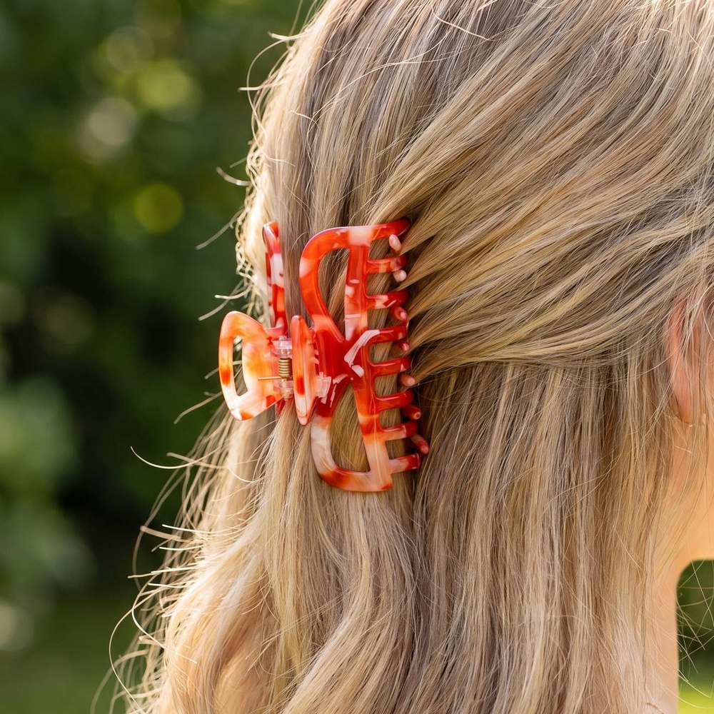 3 Piece Butterfly And Bubble Acetate Hair Claw Set