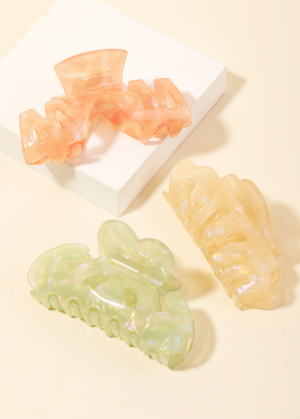 Ornate Acetate Hair Clip Set