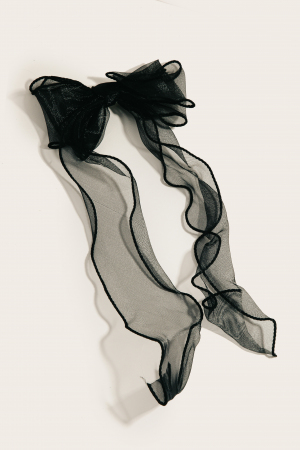 Sheer Long Tail Ribbon Bow Hair Clip