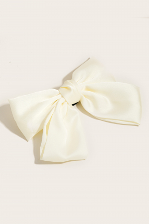 Solid Color Ribbon Bow Hair Clip