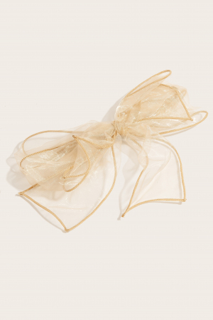 Transparent Ribbon Bow Hair Clip