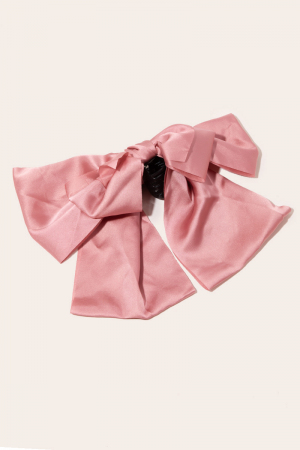 Large Satin Fabric Ribbon Bow Tie Hair Claw