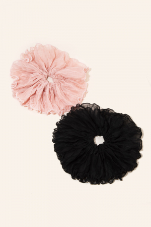 Fluffy Two Piece Scrunchie Set